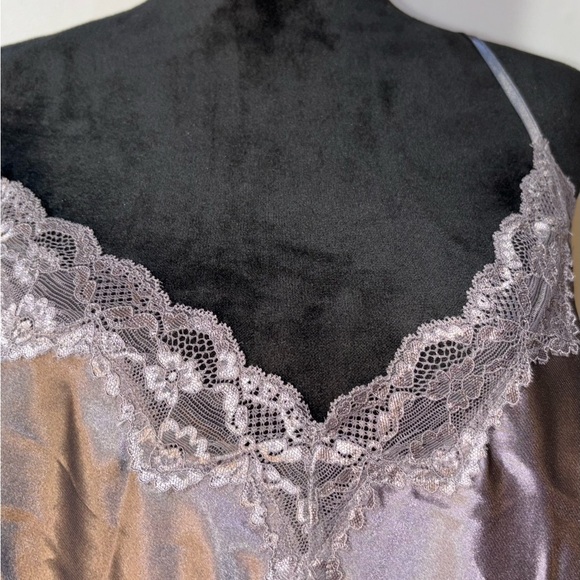 BOUX Apparel BUNDLE (2) Women’s Amelia Satin Chemise Charcoal USA-14 / UK-18 - Picture 9 of 12